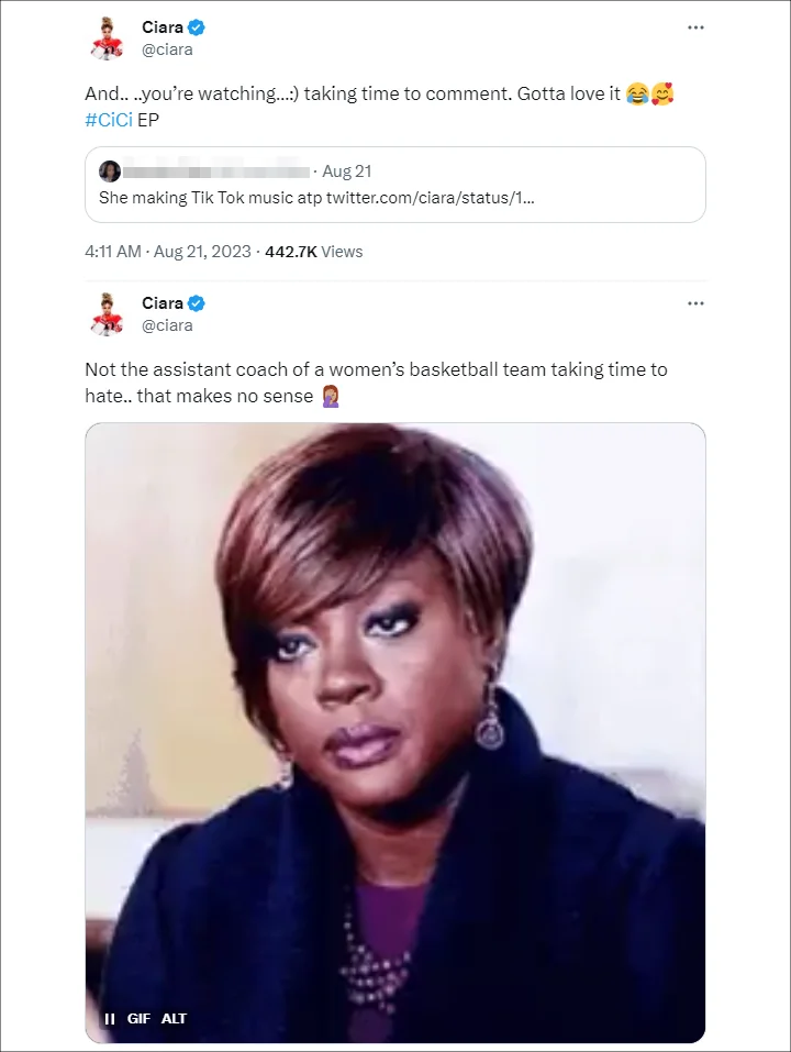 Ciara Tweets