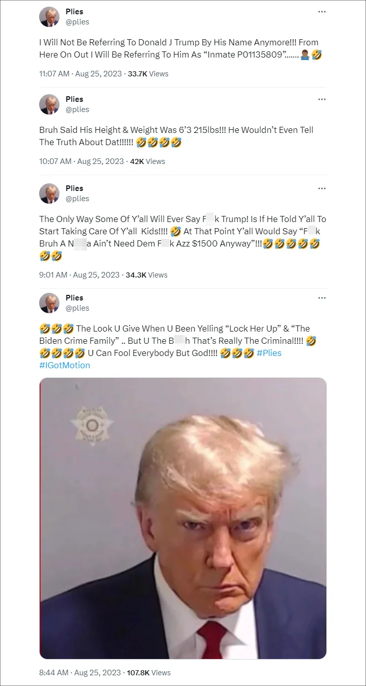 Plies tweets