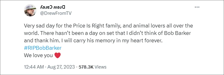 Drew Carey tweet