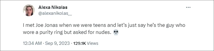 Alexa Nikolas' Tweet