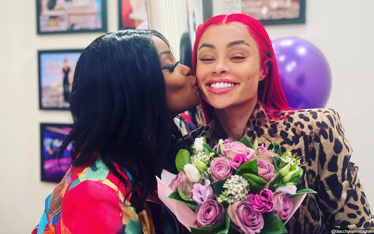 Blac Chyna Gets Sweet Kiss From Mom Tokyo Toni as She Celebrates 1 Year of Sobriety