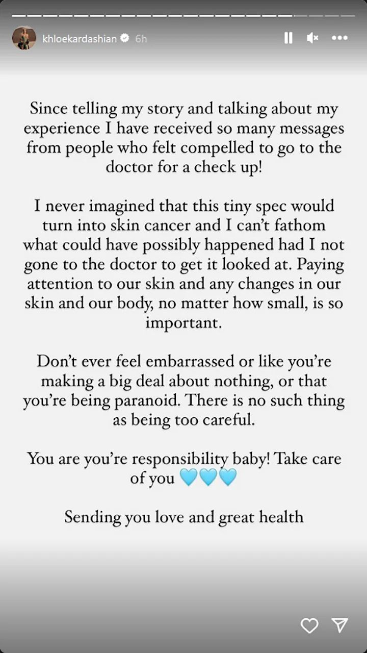 Khloe Kardashian's IG Story