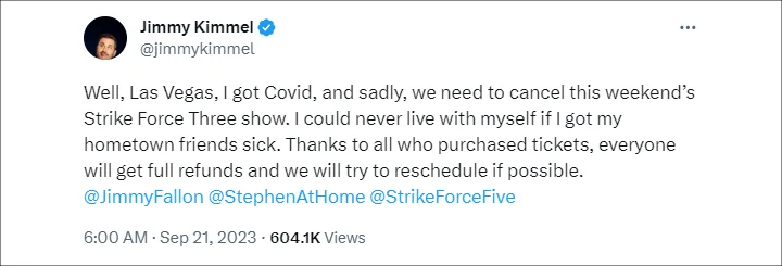 Jimmy Kimmel's tweet