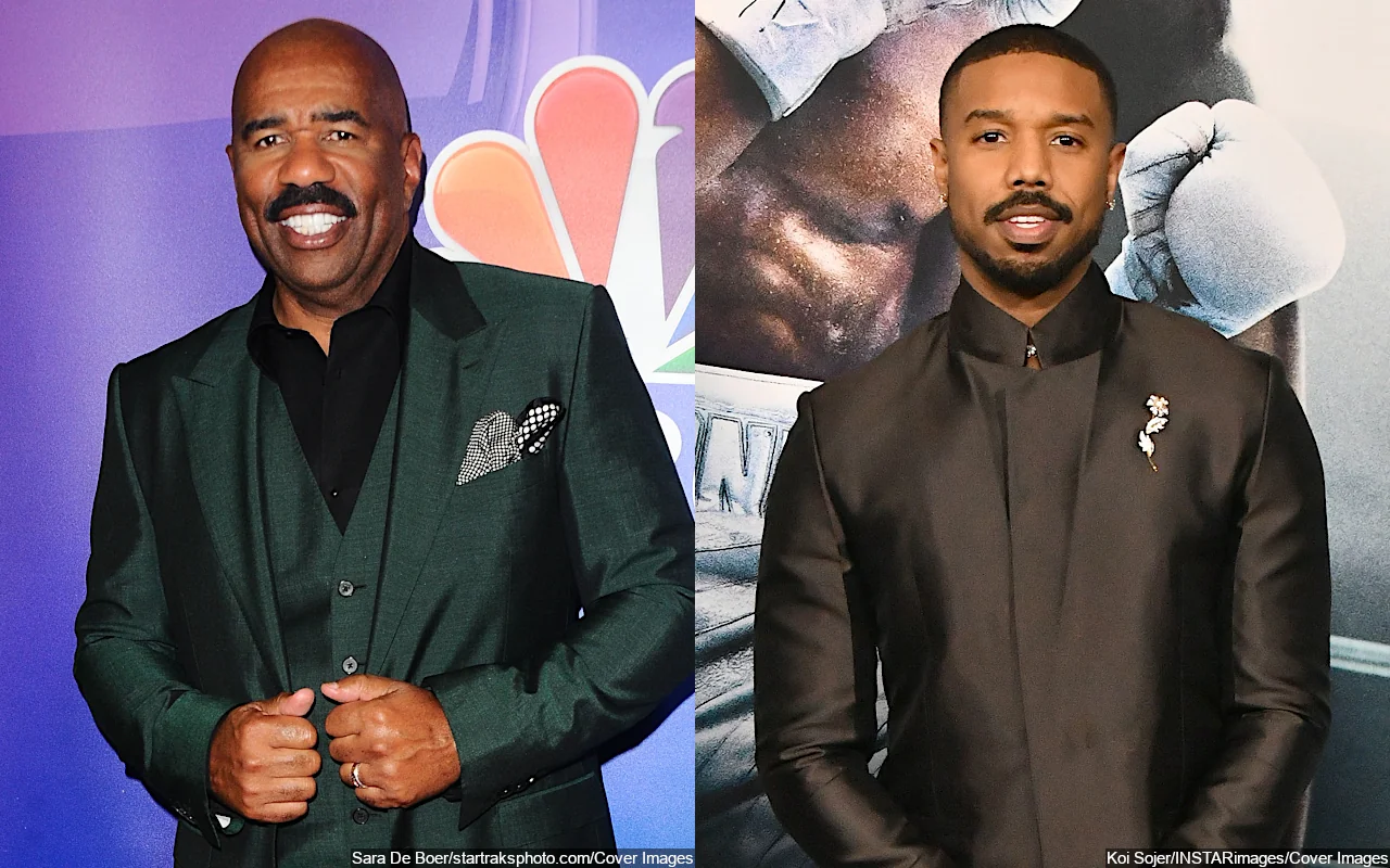 Steve Harvey and Michael B. Jordan Have Sweet Reunion After Actor's Split With Lori