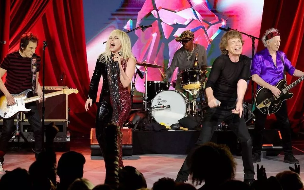 Lady GaGa Makes Surprise Performance at Rolling Stones' Album Release Party