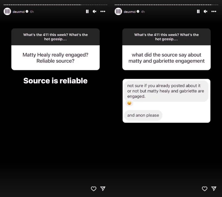 Deuxmoi's Instagram Stories