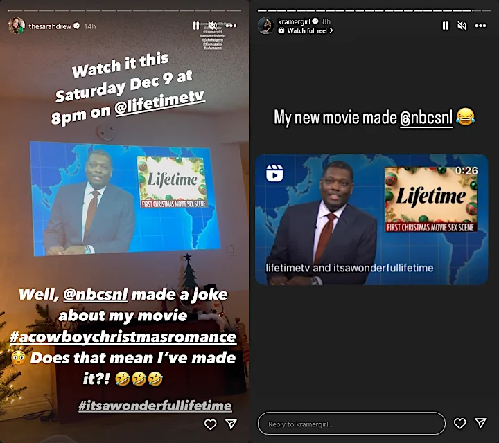 Sarah Drew and Jana Kramer's Instagram Stories