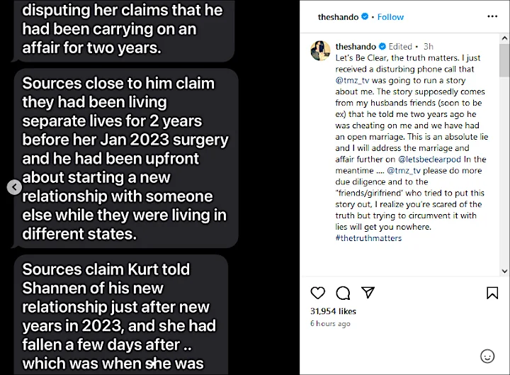Shannen Doherty's IG Post