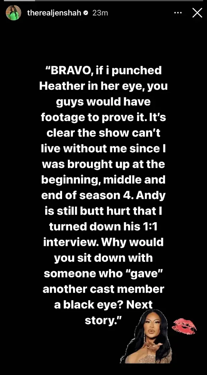Jen Shah's Instagram Stories