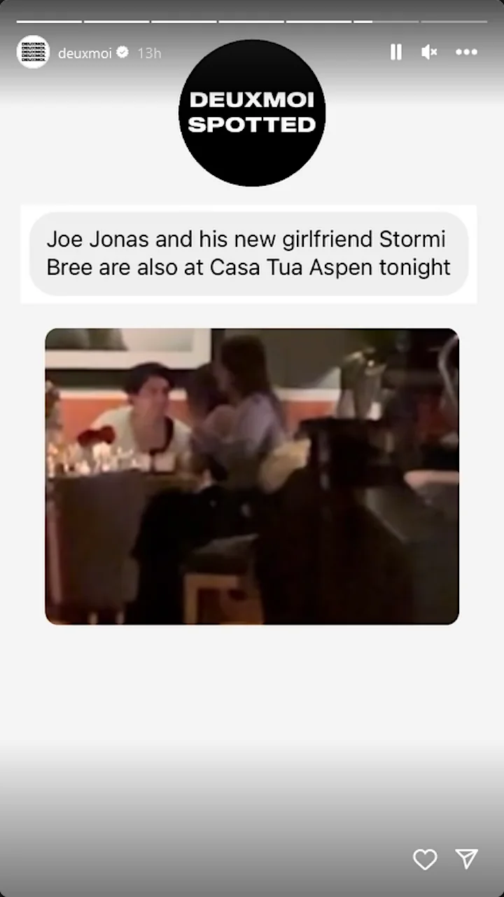 Joe Jonas and Stormi Bree Spotted on Dinner Date in Aspen After