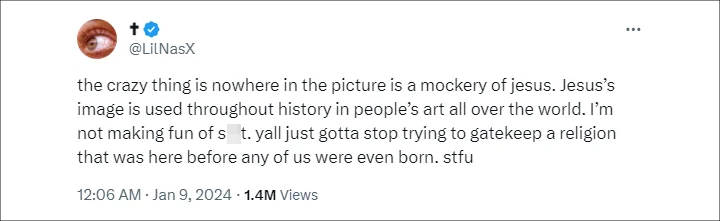 Lil Nas X Tweet