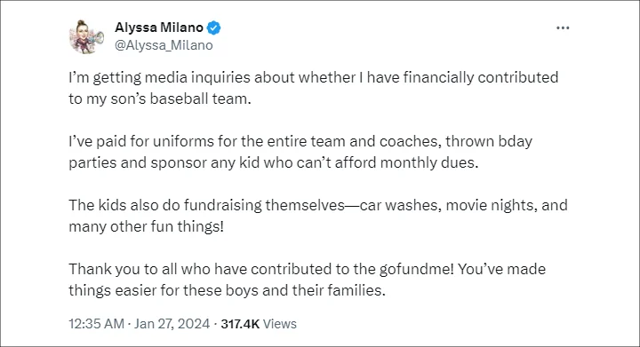 Alyssa Milano Tweet
