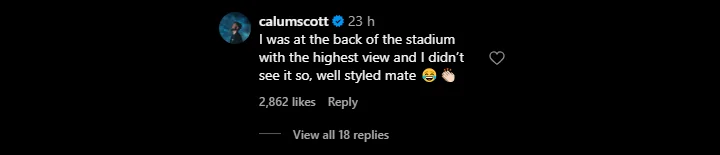 Calum Scott Comment