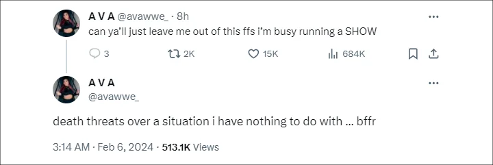 Ava's Tweets