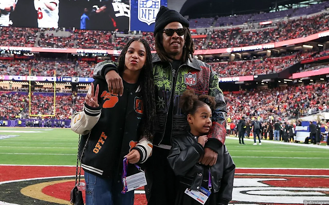 Super Bowl LVIII: Jay-Z on Daddy Duties by Bringing Daughters Blue Ivy and Rumi