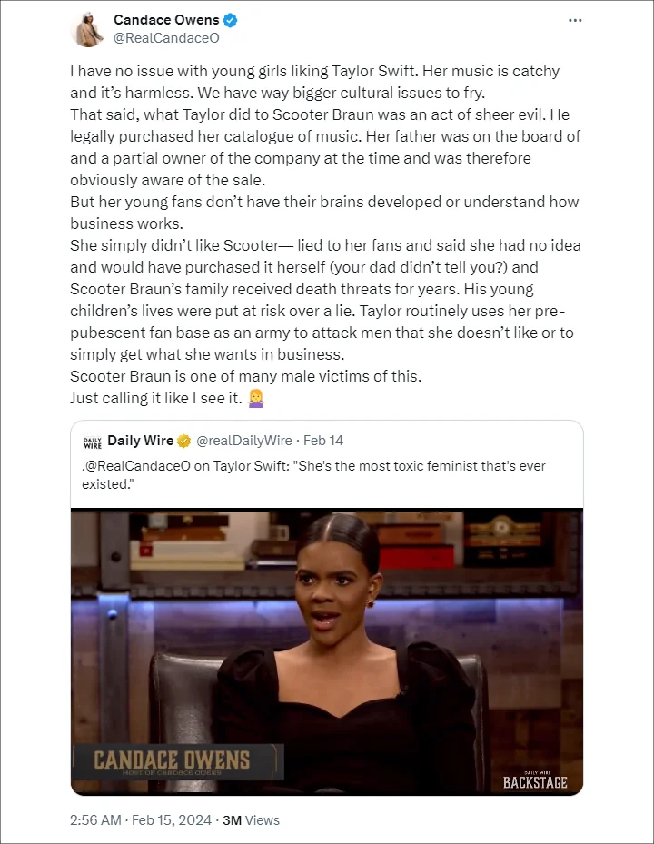 Candace Owens' Tweet