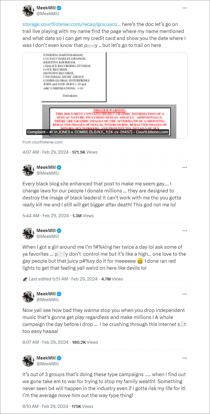 Meek Mill's Tweets
