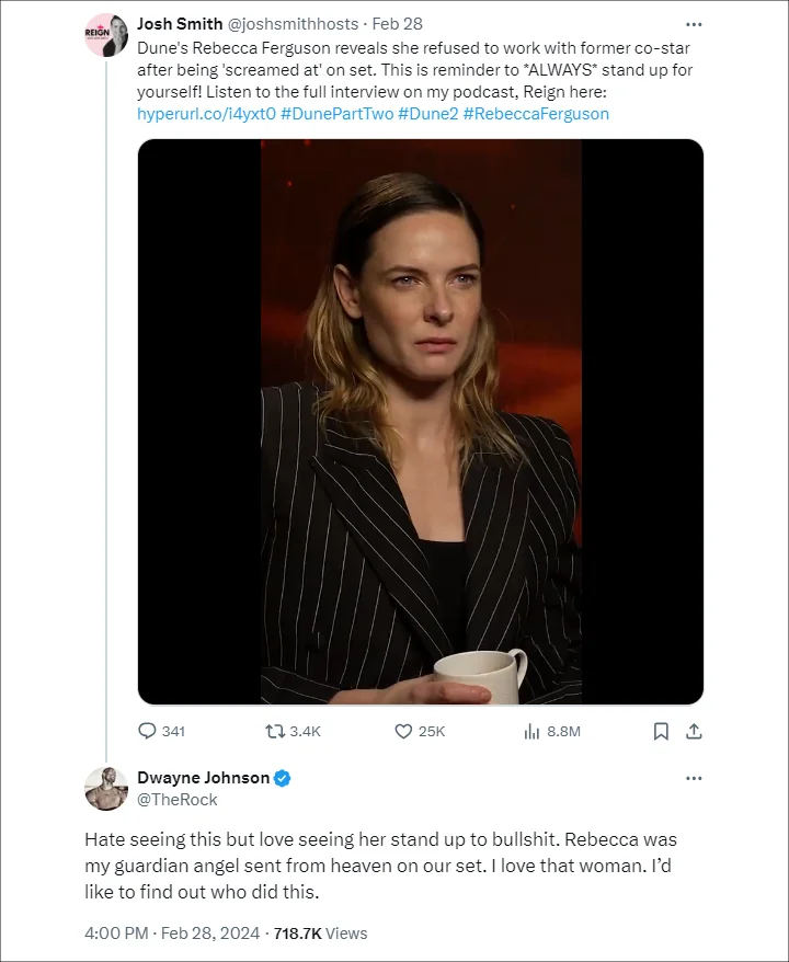 Dwayne 'The Rock' Johnson's Tweet