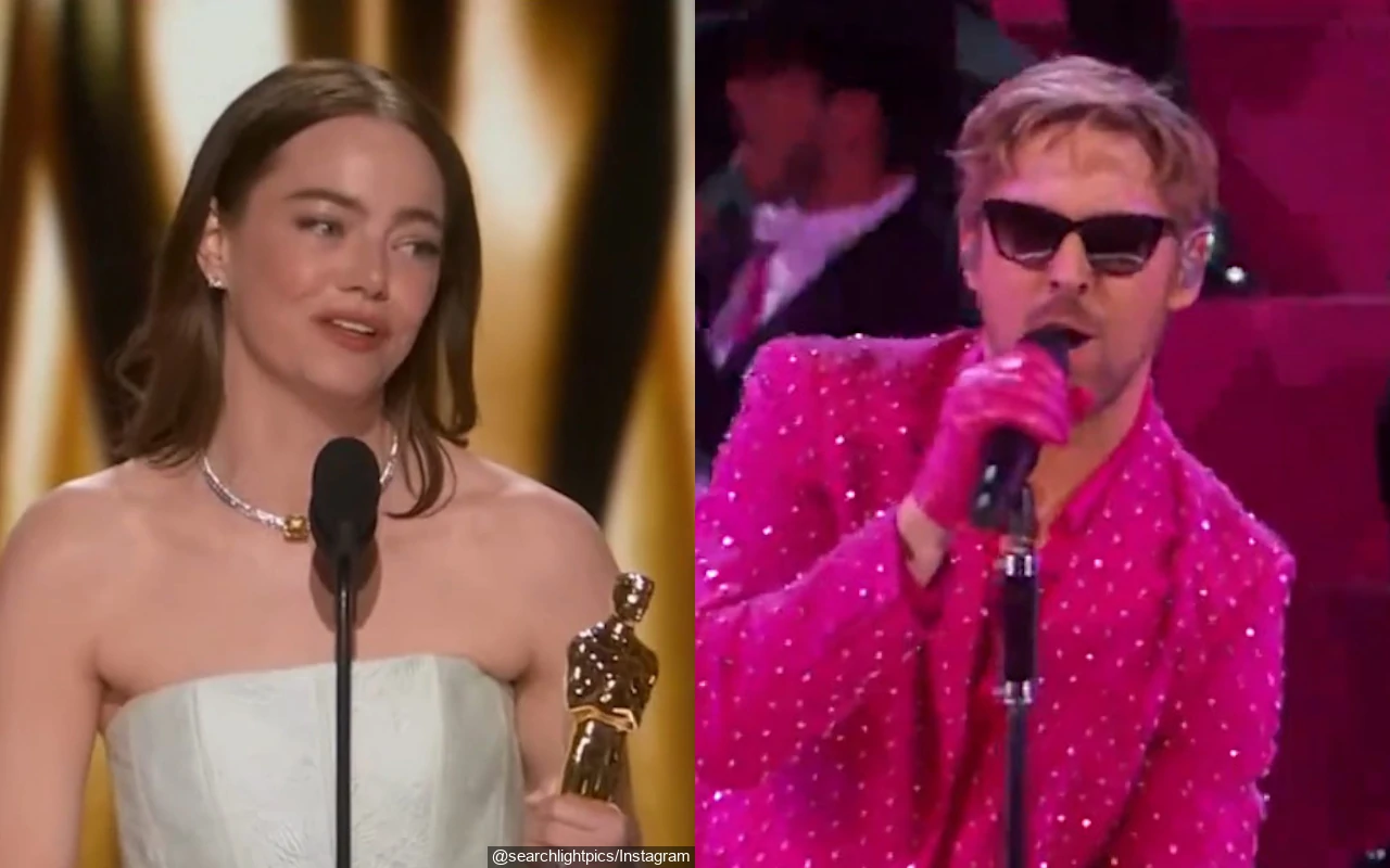 Video: Emma Stone Jokingly Blames Ryan Gosling for Wardrobe Malfunction as She Accepts Oscar