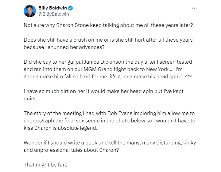 Billy Baldwin's Tweet