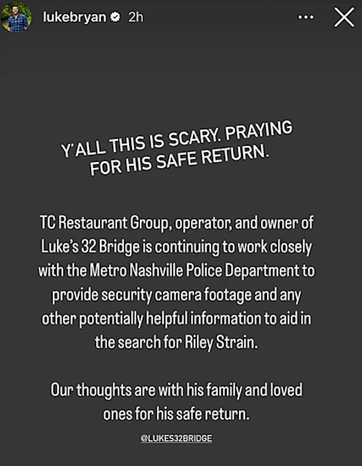 Luke Bryan's IG Story
