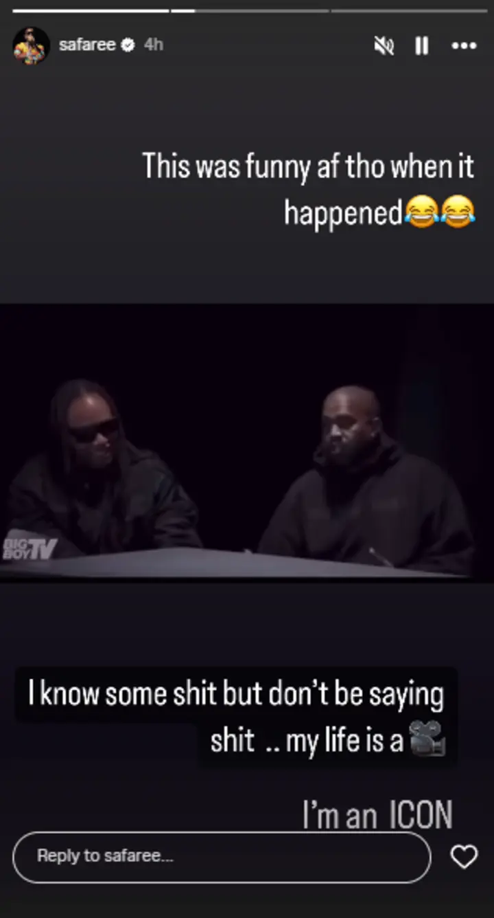 Safaree Samuels reacts to Kanye West's threesome confession