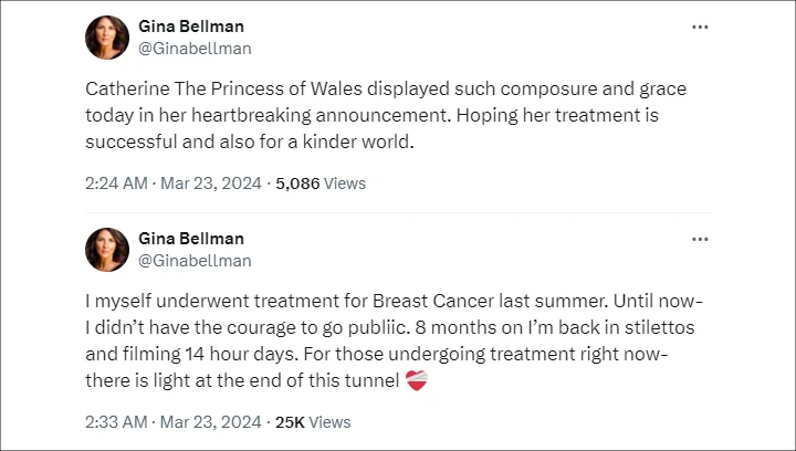 Photo-Gina Bellman's tweets