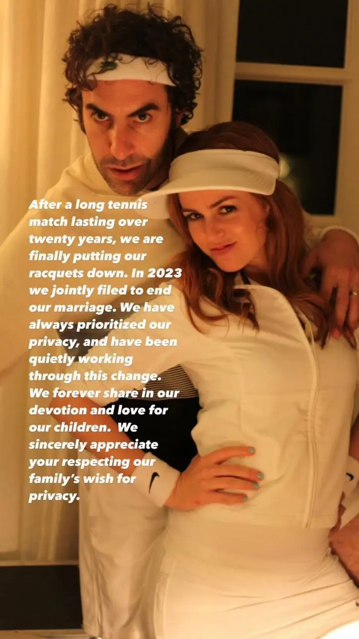 Sacha Baron Cohen and Isla Fisher split