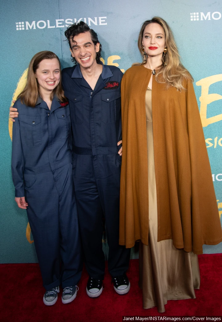 Angelina Jolie and Vivienne Jolie-Pitt at 'The Outsiders' Opening