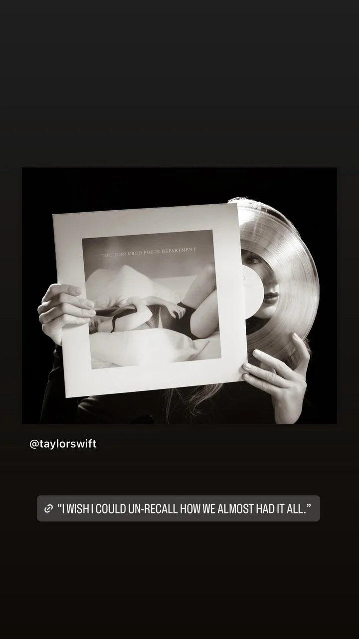 Taylor Swift shares lyrics from her new album