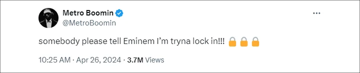 Metro Boomin Tweet