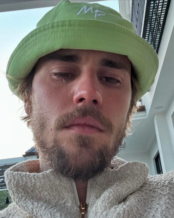 Justin Bieber sheds tears in a new post