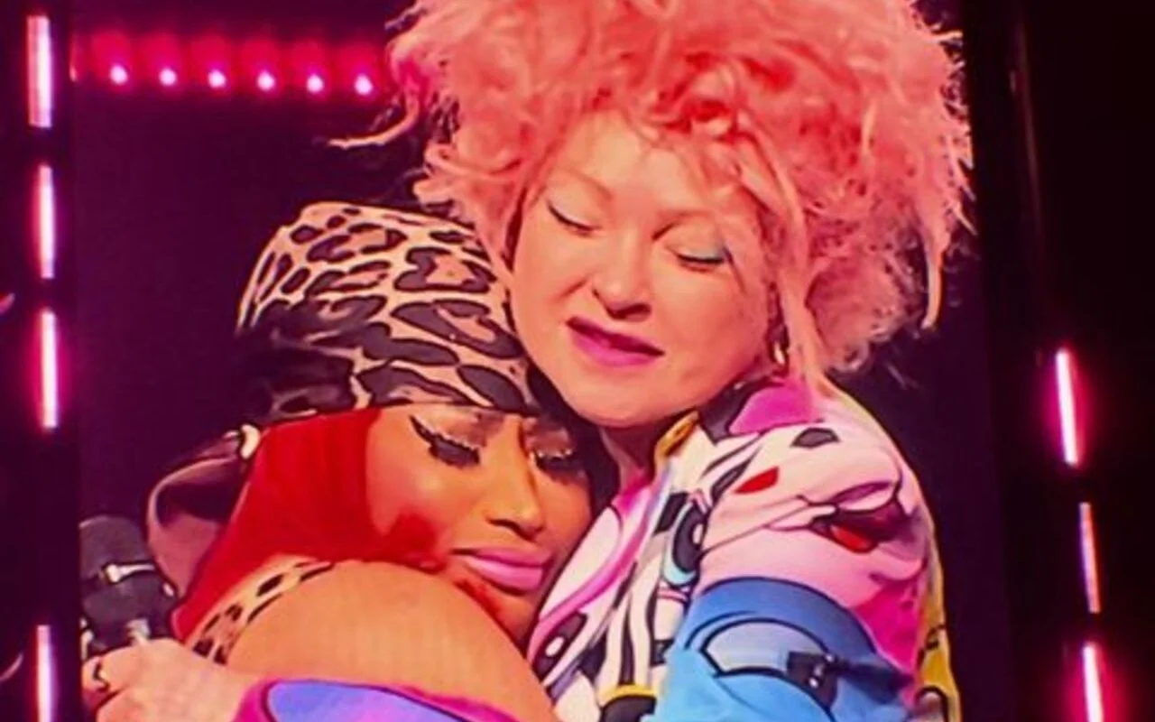 Nicki Minaj Surprises Fans With Cyndi Lauper Duet on Stage in Brooklyn