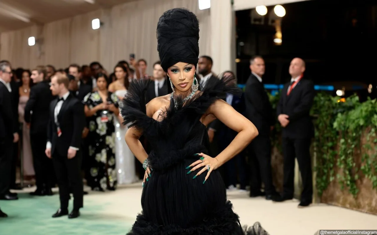  Cardi B Slays the Met Gala 2024 in a Voluminous Black Gown