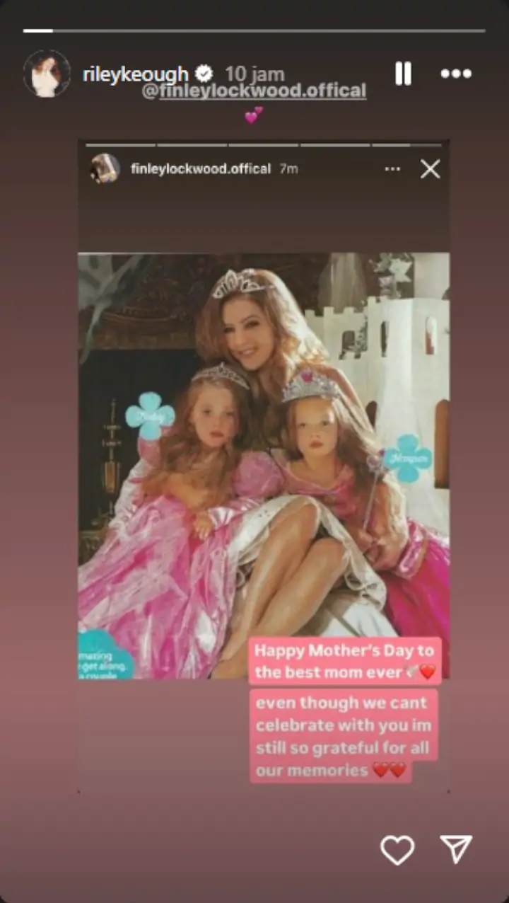 Riley Keough's IG Story