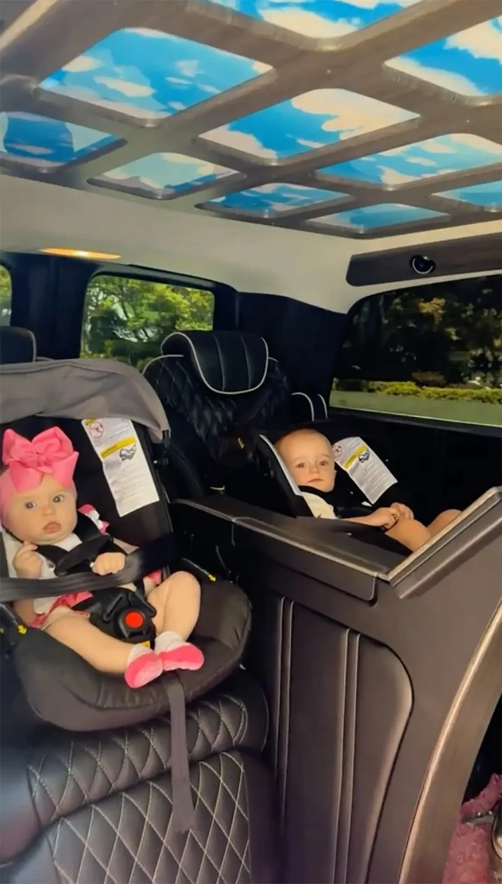 Paris Hilton sparks safety concerns after posting a video of her kids in car
