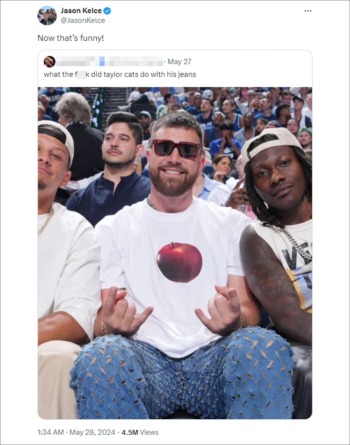Jason Kelce's Tweet