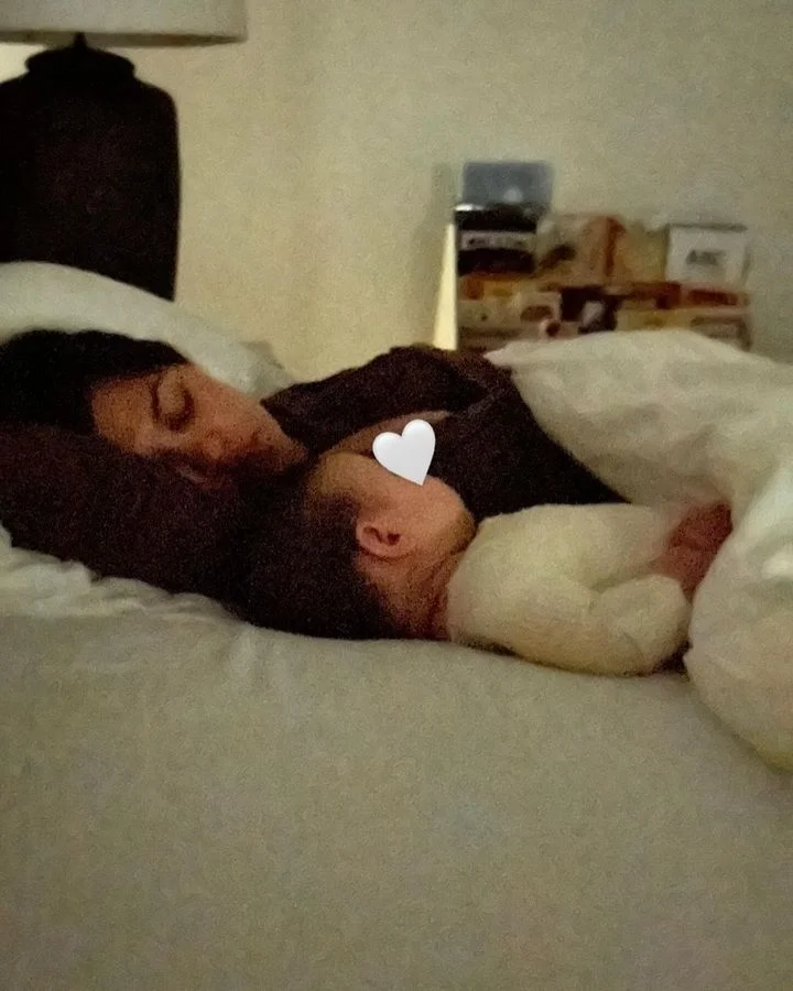 Travis Barker shares a pic of Kourtney Kardashian sleeping with baby Rocky