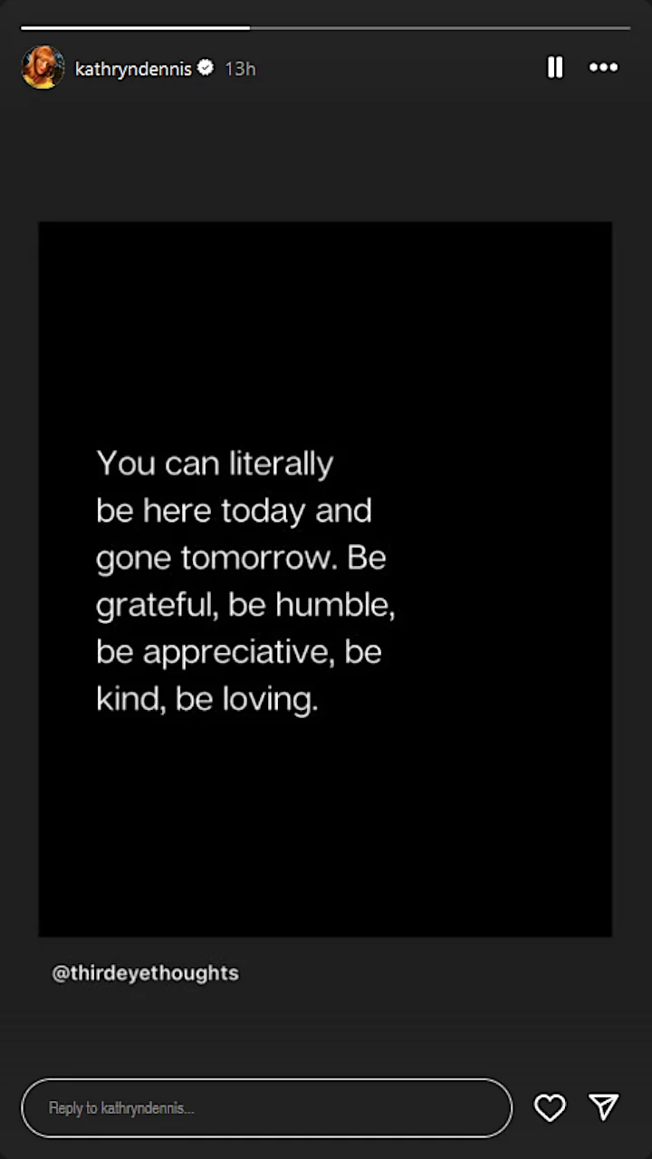 Kathryn Dennis's IG Story
