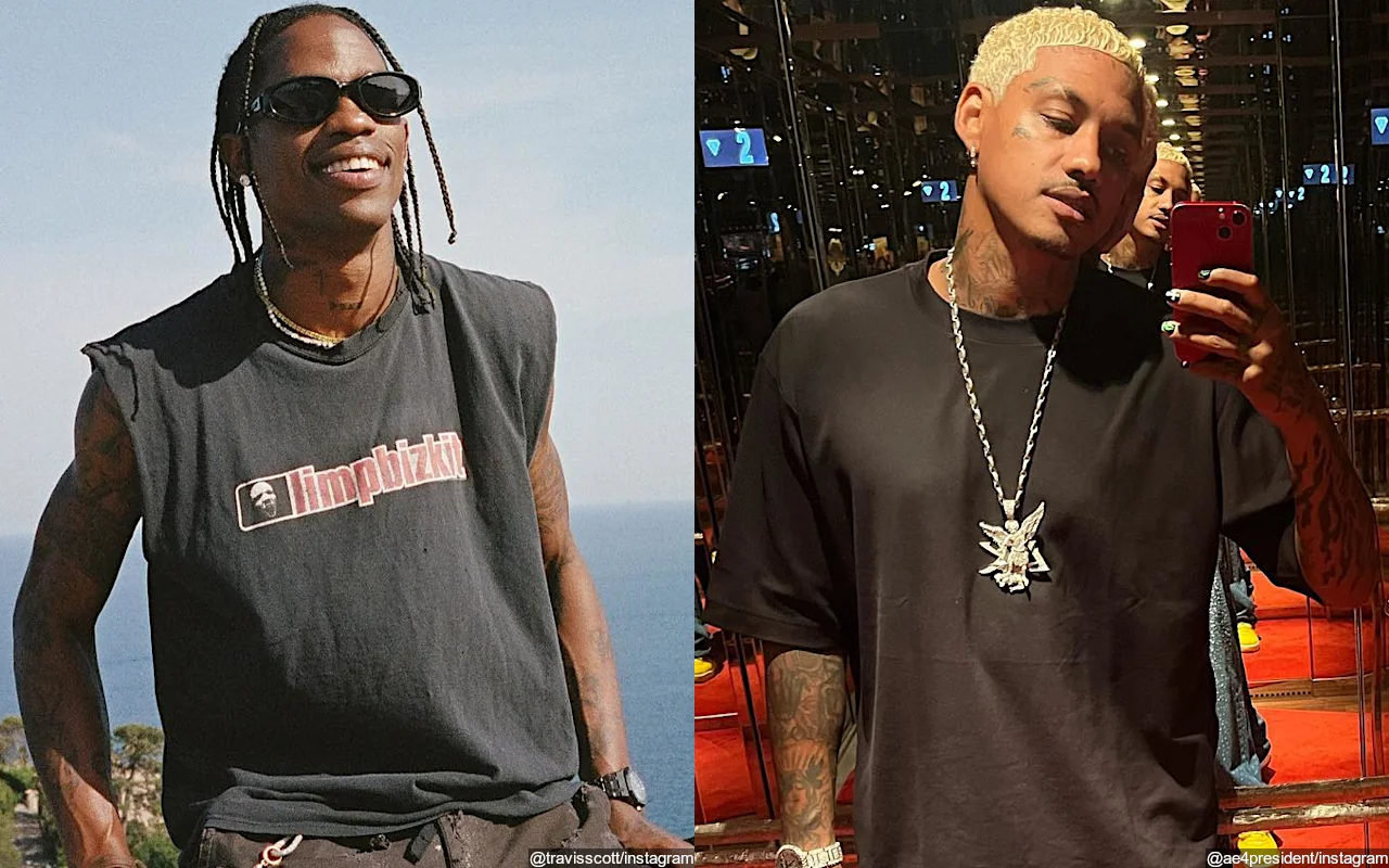 Travis Scott and Alexander 'AE' Edwards 'All Good' After Cannes Brawl