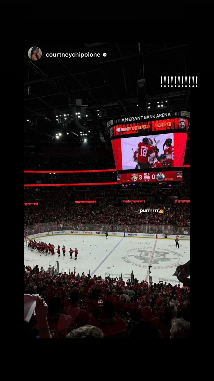 Ariana Grande shares a pic from Stanley Cup final