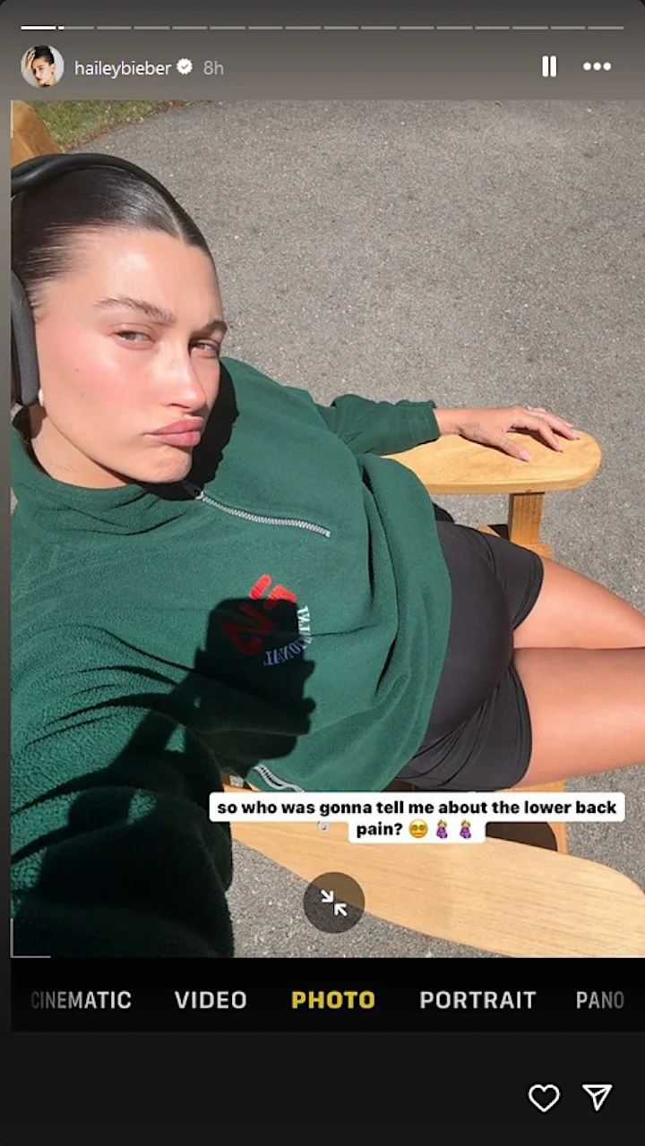 Hailey Bieber's Instagram Story