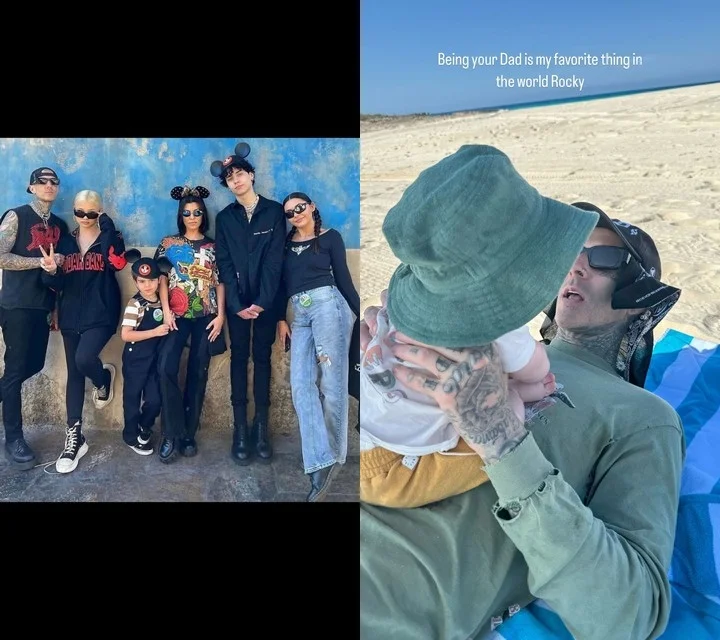 Travis Barker and his blended family