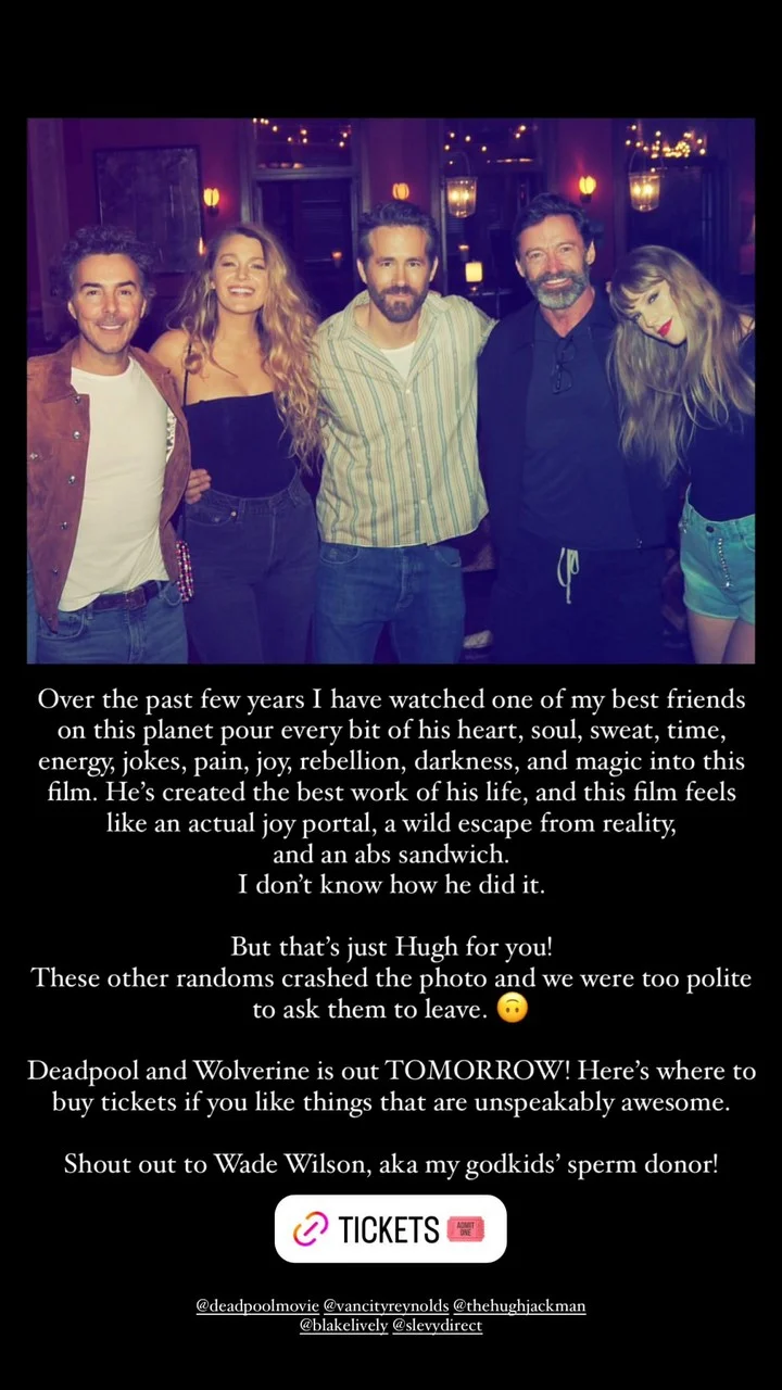 Taylor Swift pokes fun at Ryan Reynolds