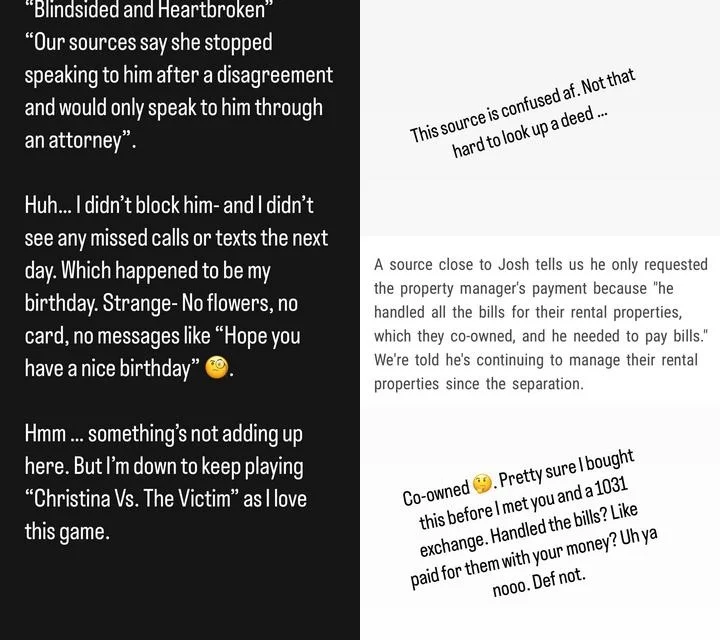 Christina Hall fires back at husband