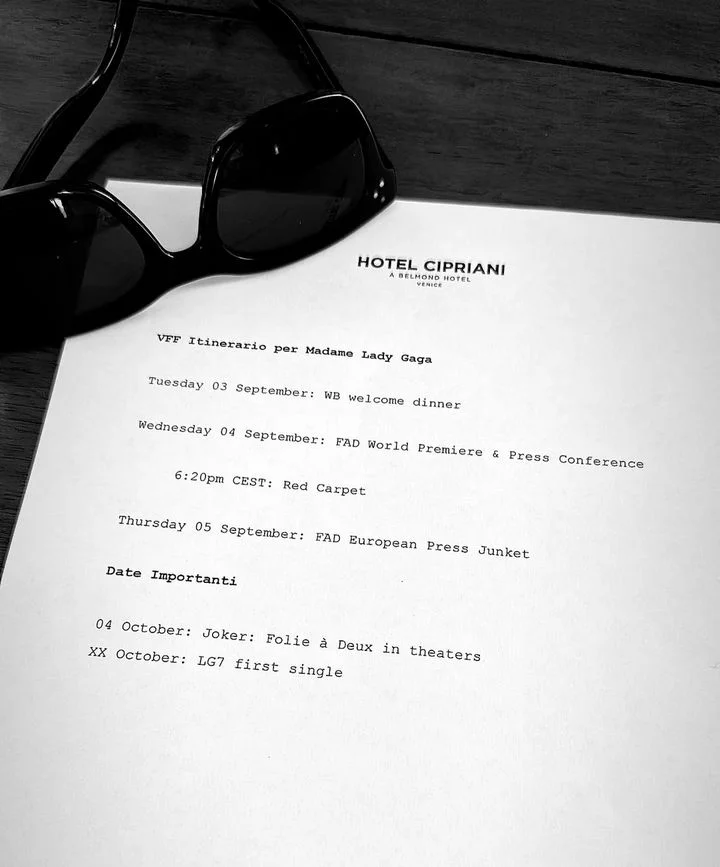 Lady GaGa reveals her schedule for next month