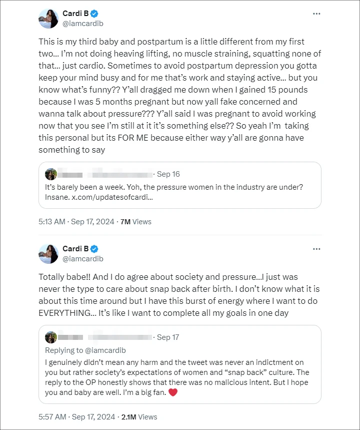 Cardi B's Tweets