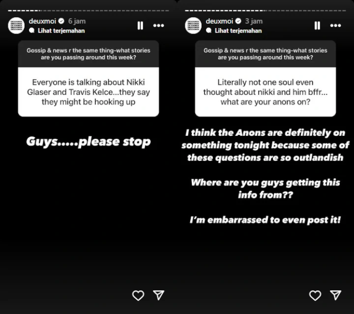 DeuxMoi's IG Stories