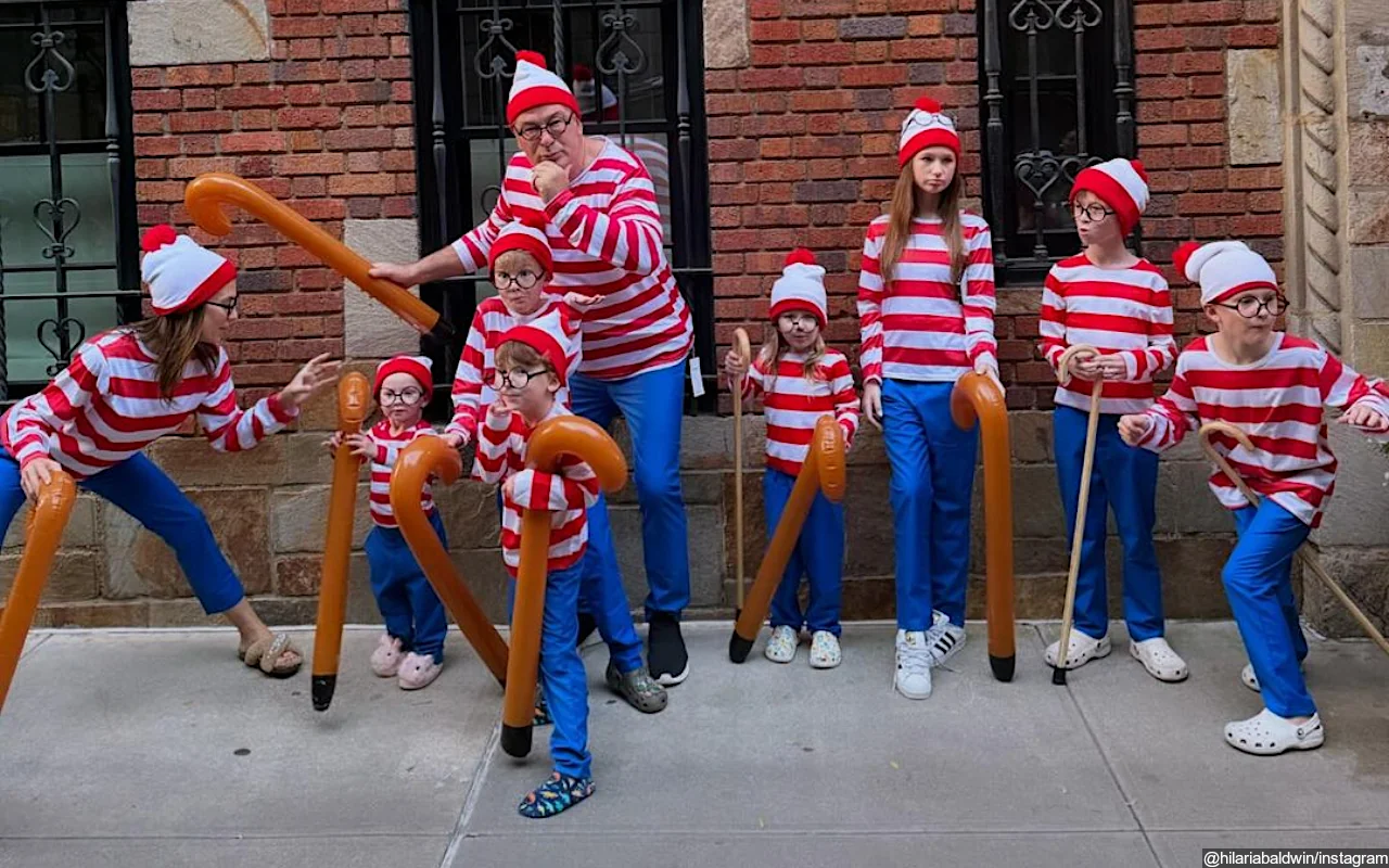 Alec and Hilaria Baldwin Celebrate Halloween as 'Bald-Waldos' With Their Seven Kids