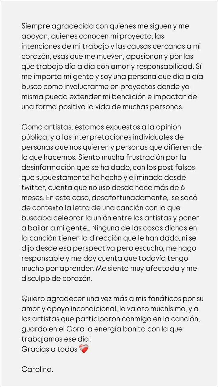 Karol G apologizes for controversial song